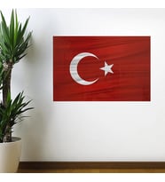 Dalgalanma Efektli Manyetik Duvar Stickerı Türk Bayrağı 71 x 47cm (5365)