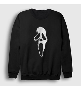 Presmono Unisex Siyah Maske Çığlık Korku Filmi Scream Sweatshirt 511981tt