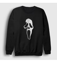 Presmono Unisex Siyah Maske Çığlık Korku Filmi Scream Sweatshirt 511981tt