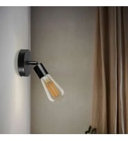 RİOLİGHT MODERN SİYAH 1XE27 DUYLU MFSALLI HAREKETLİ BAŞLIK METAL DUVAR APLİK