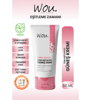 Wou  Pink Touch Ton Eşitleyici ve Aydınlatıcı Yüksek Koruma Etkili SPF50+ Güneş