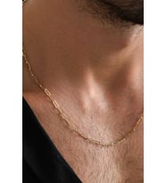 14 K Gold Kaplama 925 Ayar Gümüş Old Money Ataç Kolye