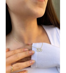 Kişiye Özel 925 Ayar Gümüş Lotus Çiçeği Kolye