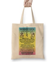 Woodstock 1969 Rainbow Poster Bez Çanta Uzun Saplı