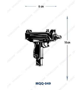 MQQ-049 MİNİ UZİ DESEN GEÇİCİ DÖVME-TATTO
