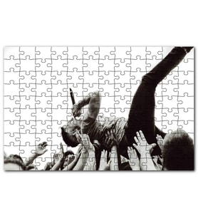 Cakapuzzle Rock Solisti Eller Üzerinde Siyah Beyaz Puzzle Yapboz MDF (Ahşap) (120 Parça)