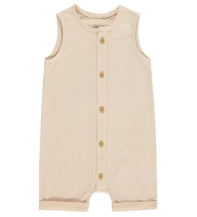 Civil Baby Yıldız Nakışlı 3-12 Ay Tulum - Kahverengi