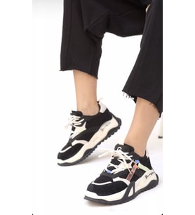 Guja İthal Yüksek Taban Renkli Kadın Sneakers