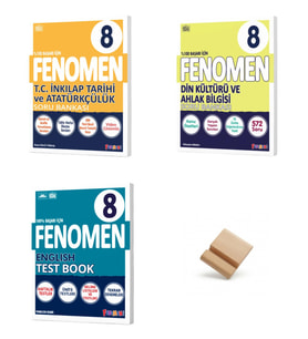 Fenomen LGS 2027 İnkılap Tarihi Din ve Test Book 3lü Set Soru Bankası + Telefon Standı