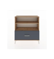 Arges Şifonyer 2 Raflı Tek Çekmeceli 88x30x96 Çam-Antrasit