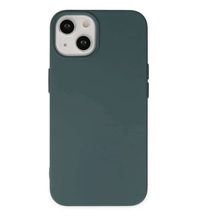 iPhone 14 Plus Kılıf Nano içi Kadife Silikon - Koyu Yeşil