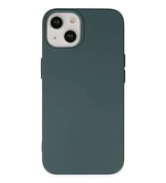 iPhone 14 Plus Kılıf Nano içi Kadife Silikon - Koyu Yeşil
