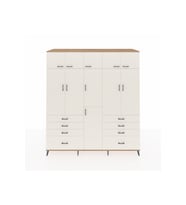 Kronos Dolap 8 Raflı 8 Çekmeceli 3 Askılı 220x59x243 Çam-Aytaşı/Aytaşı
