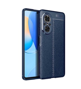Huawei Nova 9 SE Kılıf Zore Niss Deri Desenli Silikon Kılıf (Lacivert)