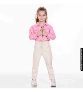 Kız Beli Büzgülü Pantolon 4-8 Yaş 54713 Kpnt09079