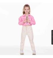 Kız Beli Büzgülü Pantolon 4-8 Yaş 54713 Kpnt09079