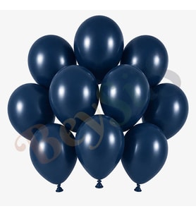 Derin Okyanus Renk Lateks Retro Balon (13 cm) - 10 Adet