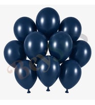 Derin Okyanus Renk Lateks Retro Balon (13 cm) - 10 Adet