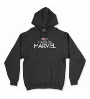 Captain Marvel Studios Siyah Kapşonlu Sweatshirt Hoddie