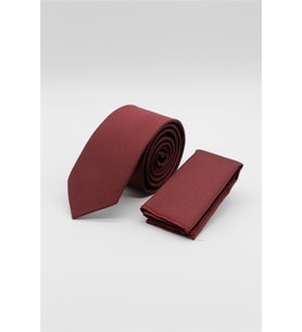 Bordo Kuş Gözü Desen 6 Cm Kravat 1090260100