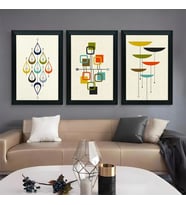 Duvar, Ev ve Ofis Dekorasyonu için 40×60 cm 3’lü Modern Art Tablo Seti