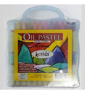 Kosida Oil Pastel 24 Renk Yağlı Pastel Boya Karton Kutu 