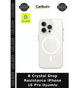 B Crystal Drop Resistance iPhone 16 Pro Uyumlu Kılıf Çeşitleri Cihaz Koruyucu Telefon Aksesuarı