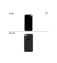 İPhone 8 Uzay Grisi Renk Arka Kapak Arka Cam Batarya Kapağı Lazer Kesim Kapak Pil Kapağı