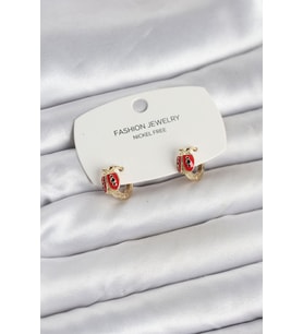 Uğur Böceği Model Gold Renk Pirinç Çocuk Küpe - TJ-BKP11651
