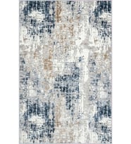 Eliana Home Baskılı, Yıkanabilir Kaymaz Taban Salon Halısı LNA1760 100x150 cm (Gri)
