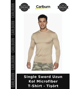 Single Sword Uzun Kol Microfiber T-Shirt - Tişört Kombin Parçası Askeri Giyim Kışlık Üst