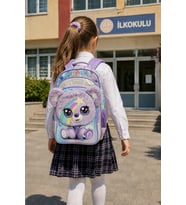 Sevimli Yavru Ayı Cute Cub Bear İlkokul Okul Çantası Öğrenci Sırt Çantası 42 x 30 x 19