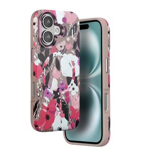 Onegif İphone 16 Flower Series Magsafe Kapak - Pembe