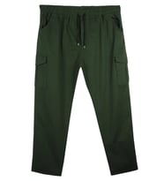 Kargo Cepli 100 Kilo-180 Kilo Arası Için Uygun Erkek Büyük Beden Gabardin Pantolon (Yeşil)