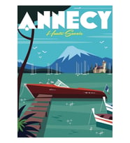 Annecy Poster Tablo Ahşap Poster Dekoratif