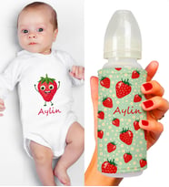 eJOYA Kişiye Özel Zıbın Ve Biberon Bebek Hediye Seti 110173 (Pembe)