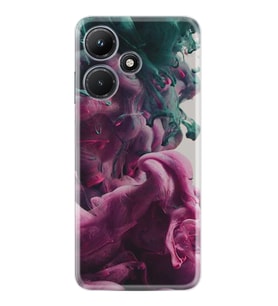 Infınix Hot 30i Kılıf Resimli Desenli Baskılı Silikon Pink Green Cloud 1306