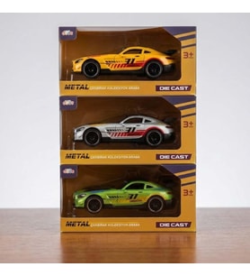 Mercedes AMG 15 cm Çek Bırak Metal Araba - Diecast Gövde Yüksek Hız