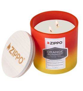 Zippo Kokulu mum – Turuncu & bergamot – Cam içinde çift fitilli şık mum – 368 g – 55 saat yanma süresi – koku nötralize edici koku – ABD'de üretilmiştir