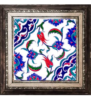 Armada Çini 20x20 Cm Ac 44 Osmanlı İznik Desen Kütahya Çini Pano