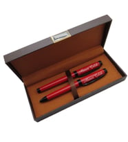 Signator® M567 Mat Kırmızı Kalem Seti  Roller + Tükenmez Kalem  İsme Özel Kalem  Hediyelik Kalem (Karışık)