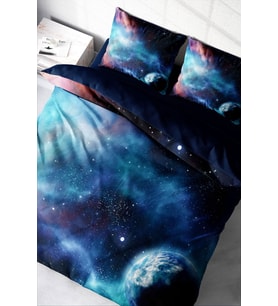 Nevresim Takımı %100 Doğal Pamuk Çift Kişilik 3d Digital Star Night
