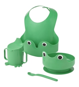Çocuk Yemek Seti, Parlak Yeşil, 4 Parça