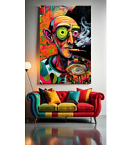 SOYUTSAL MODERN SANAT PORTRE Ev Duvar Salon Güzellik Salonu Ofis Dükkan Dekarasyon Kanvas Tablo (Akçaağaç)