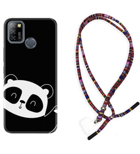 INFINIX Smart 4 5 6 Zero 8 S5 Pro Kılıf Boyun Asklı Rasta Silikon Bay Bay Panda 1784