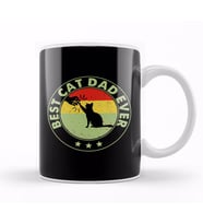 Best Cat Dad Ever Funny Cat Daddy Father Day Vintage 05 Kupa Bardak Porselen