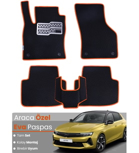 OPEL ASTRA L BENZİNLİ (2022-2025) Uyumlu EVA Paspas Tam Set–Araca Özel,Kolay Montaj
