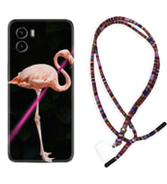 Vivo Y15S Y32 Y33S Y51 Y53S Kılıf Boyun Asklı Rasta Silikon Line Filamingo 1776
