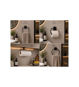 BANYO MUTFAK ASKISI 4 LÜ SET KENDİNDEN YAPIŞKANLI KOLAY MONTAJ