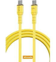 Azeada Linshion Serisi 60W Type-C to Type-C Hızlı Şarj ve Data Kablosu 1m Sarı AZ-B07AS (Sarı - Silikonlu, Type-C to Type-C)